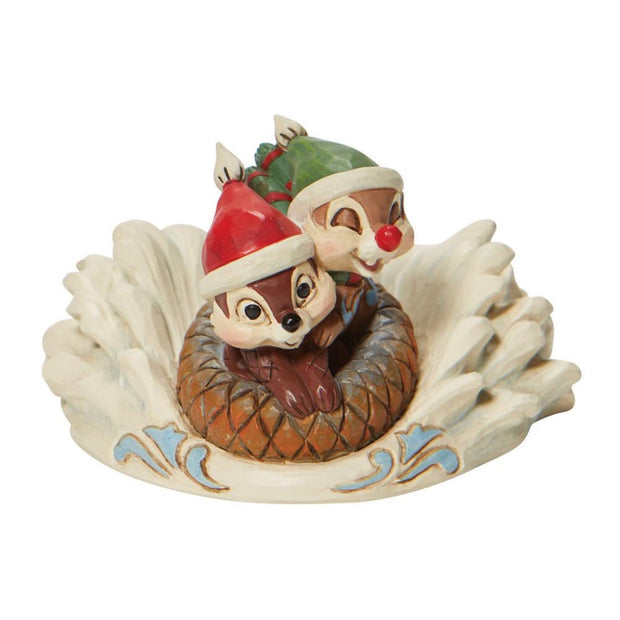 Jim Shore Disney Traditions Chip N Dale Sledding Saucer Figurine
