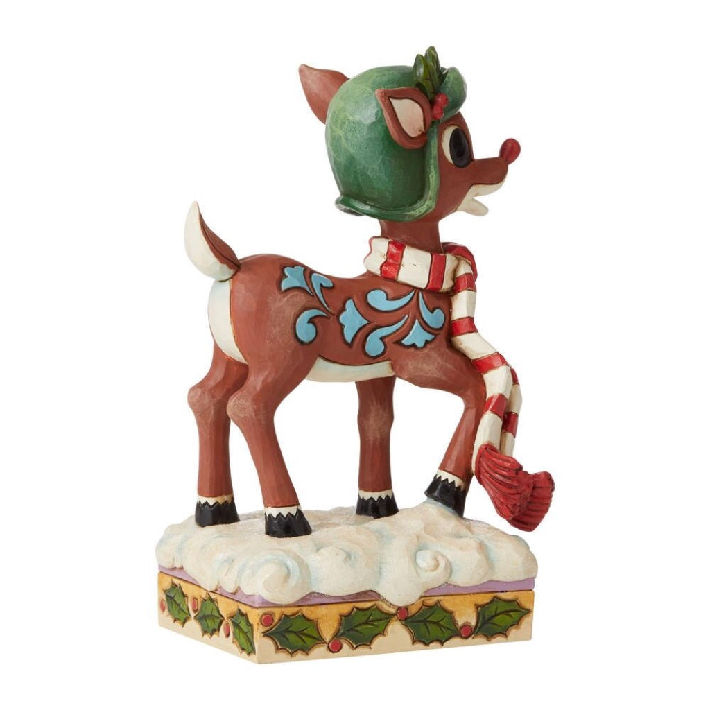 Jim Shore Rudolph In Aviator Hat Figurine