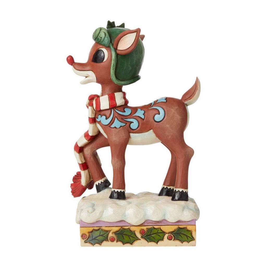 Jim Shore Rudolph In Aviator Hat Figurine