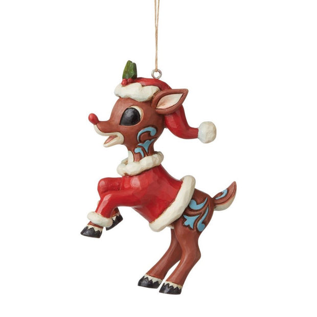 Jim Shore Rudolph In Santa Suit Ornament
