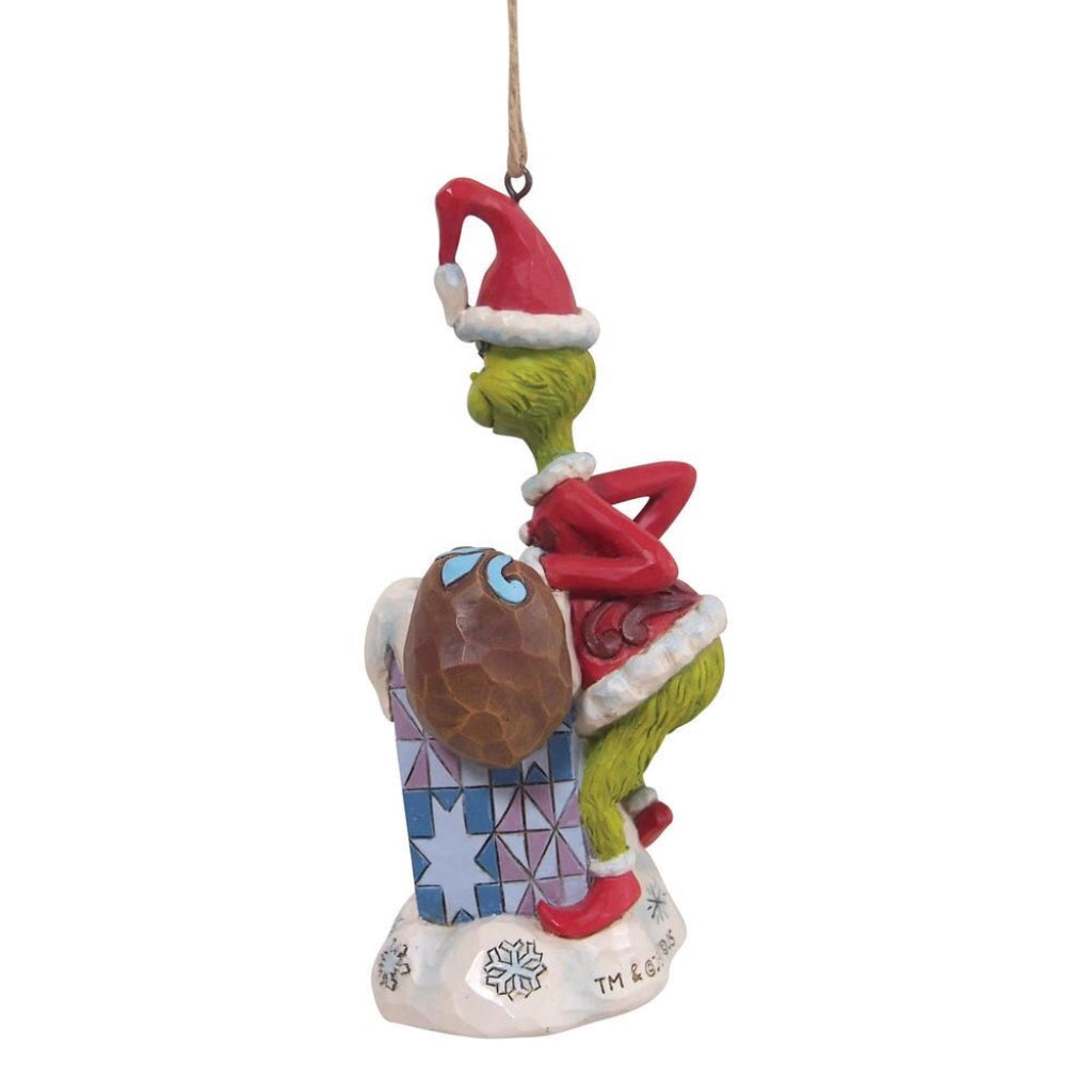 Jim Shore Grinch Climbing In Chimney Ornament