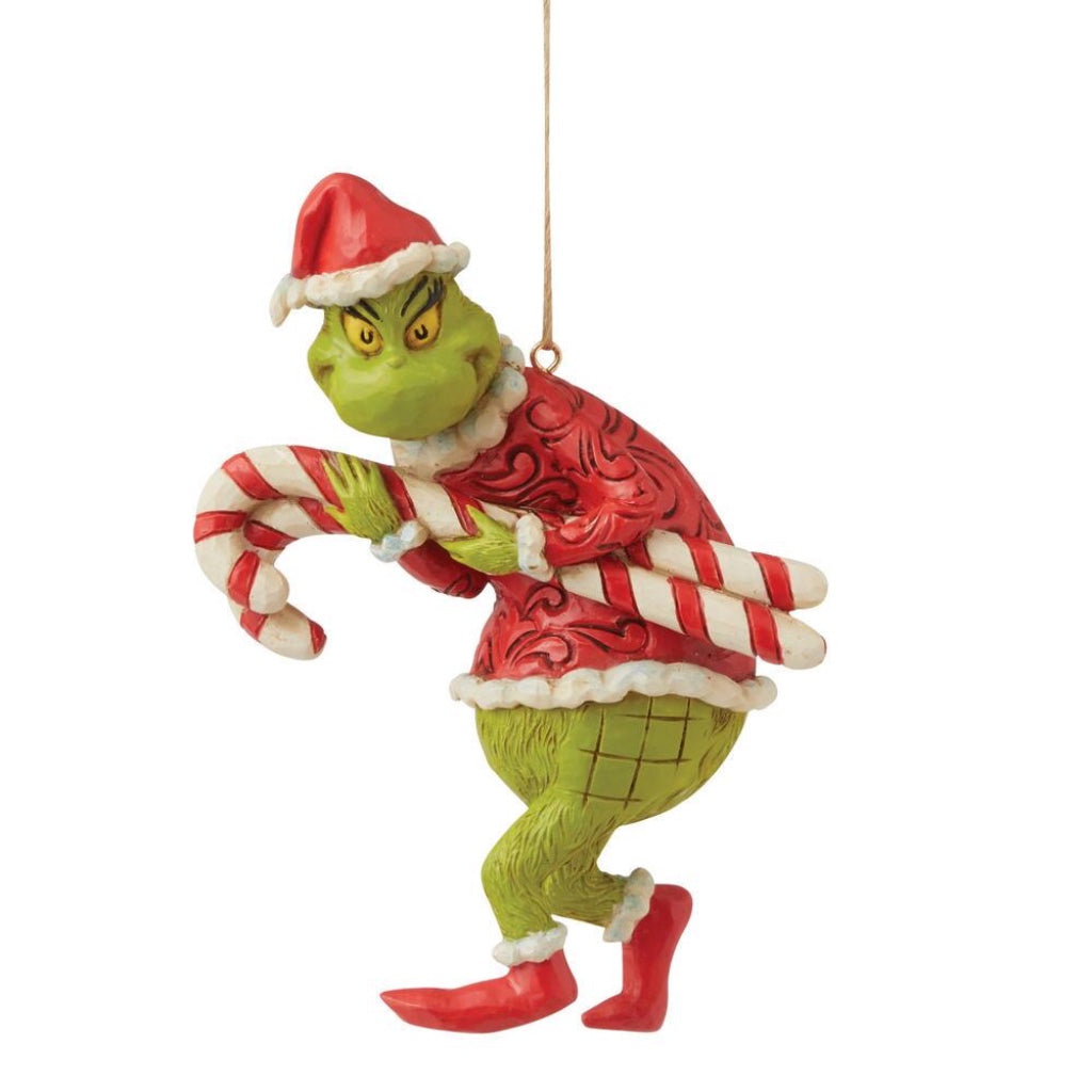 Grinch Stealing Candy Canes Ornament - Thumbnail 3