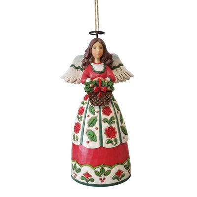 Jim Shore Christmas Floral Angel Ornament