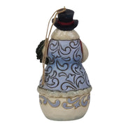 Jim Shore Victorian Snowman With Wreath Ornament