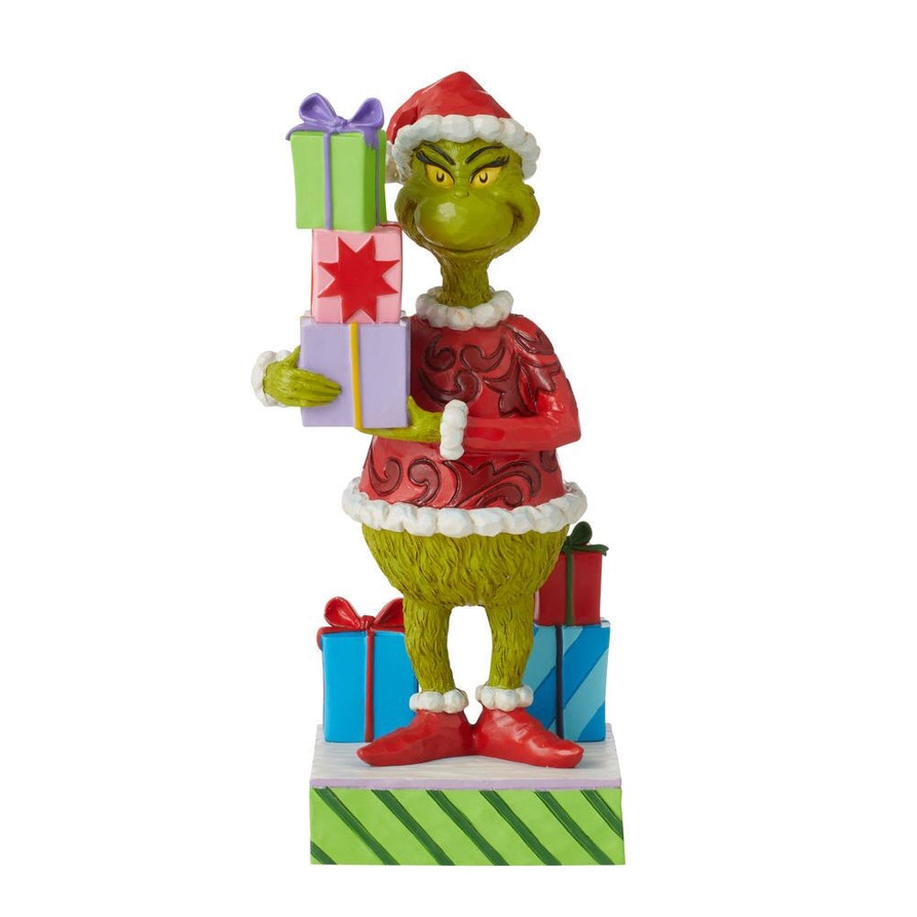 Jim Shore Grinch Holding Presents Figurine