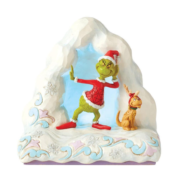 Jim Shore Grinch & Max On Snow Figurine