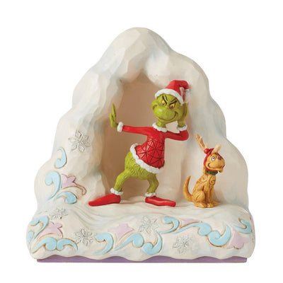 Jim Shore Grinch & Max On Snow Figurine