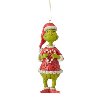 Jim Shore Grinch Holding Candy Cane Ornament