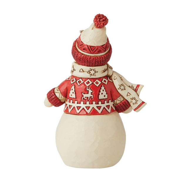 Jim Shore Nordic Noel Snowman With Sweater Figurine