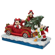 Jim Shore Disney Traditions Red Truck With Mickey & Friends Figurine