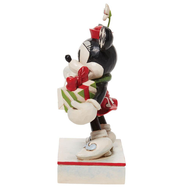 Jim Shore Disney Traditions Minnie With Bag & Gift Figurine - BWR&G