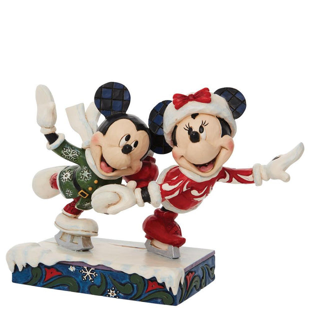 Jim Shore Disney Traditions Minnie & Mickey Ice Skating Figurine