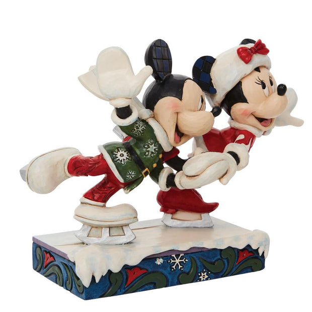 Jim Shore Disney Traditions Minnie & Mickey Ice Skating Figurine