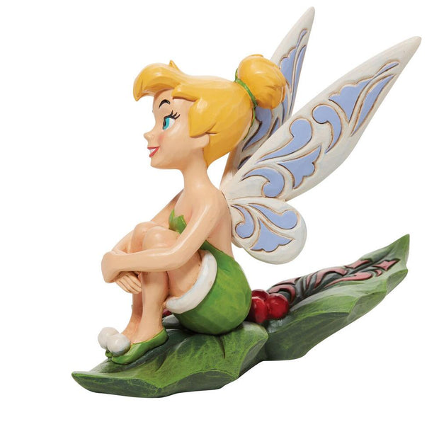 Jim Shore Disney Traditions Tinkerbell Sitting on Holly Figurine