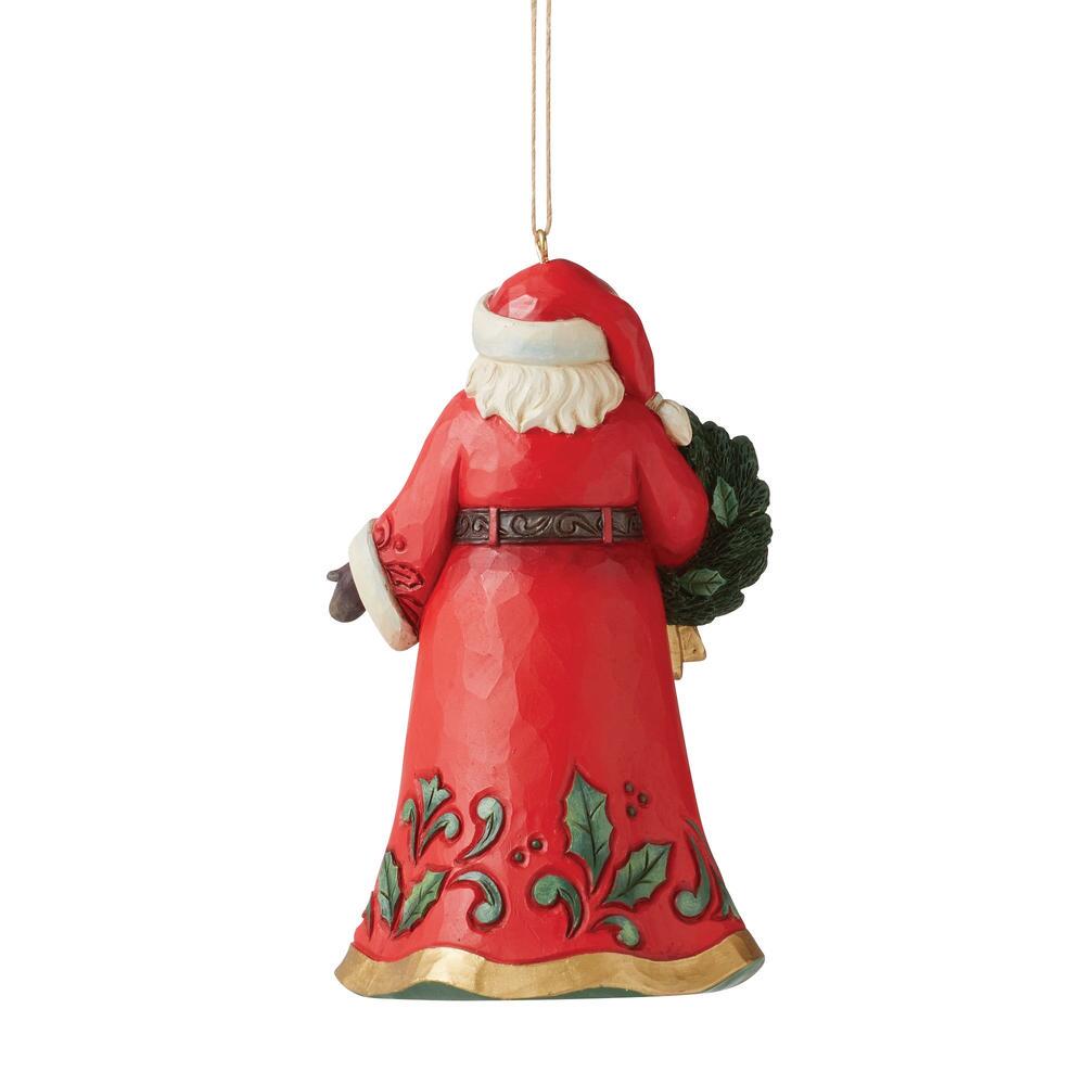 Jim Shore Santa With Wreath Ornament