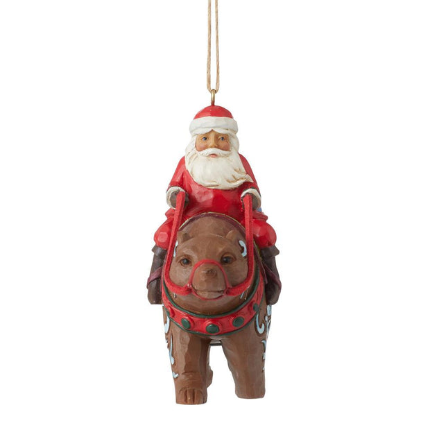 Jim Shore Santa Riding Bear Ornament