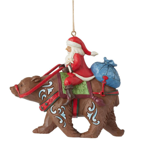 Jim Shore Santa Riding Bear Ornament
