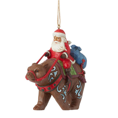 Jim Shore Santa Riding Bear Ornament