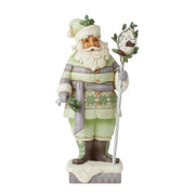 Jim Shore White Woodland Santa With Staff Figurine