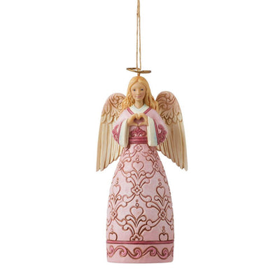 Jim Shore Rose Pink Angel Ornament