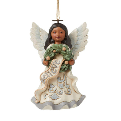 Jim Shore AA Woodland Believe Angel Ornament