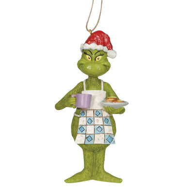 Jim Shore Grinch In Apron With Cookies Ornament