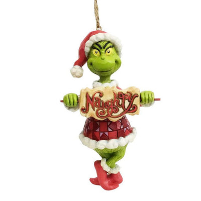 Jim Shore Grinch With Naughty Or Nice Sign Ornament