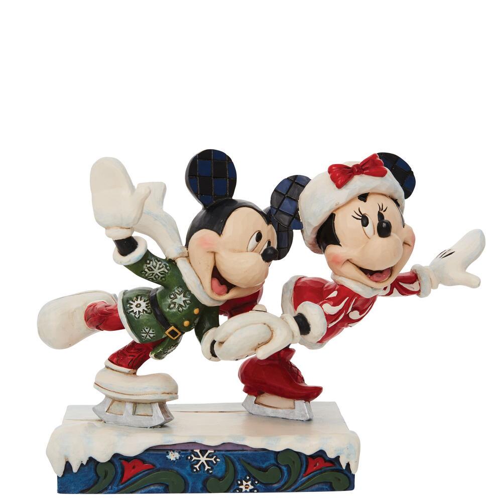 Jim Shore Disney Traditions Minnie & Mickey Ice Skating Figurine