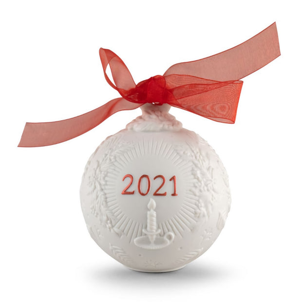 Lladro 2021 Ball Christmas Ornament (Red Re-Deco)