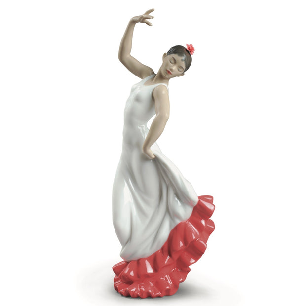 Nao by Lladro Spanish Art Figurine (White-Red)