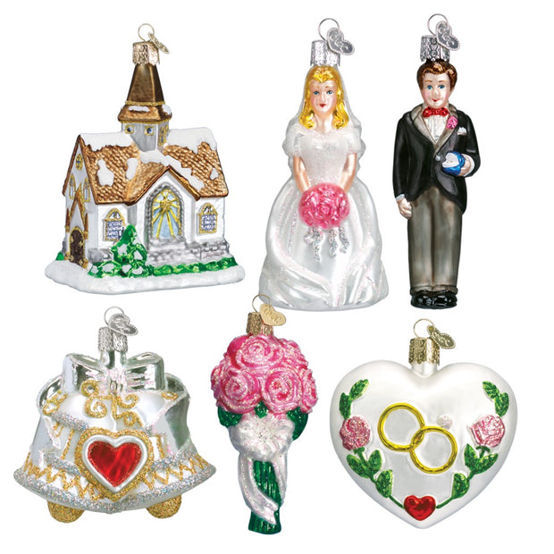 Old World Christmas Wedding Collection Ornament Set
