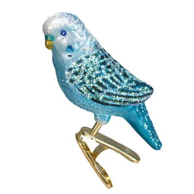 Old World Christmas Blue Miniature Parakeet Ornament