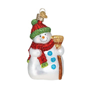 Old World Christmas Snowman With Broom Ornament