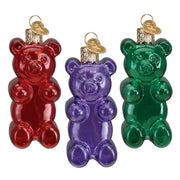 Old World Christmas Jelly Bear Ornament Set