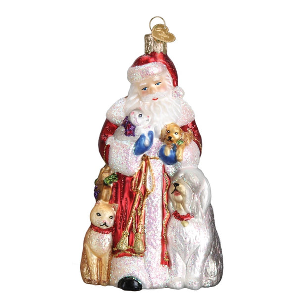 Old World Christmas Santa's Furry Friends Ornament