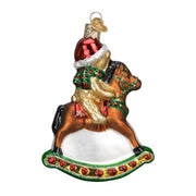 Old World Christmas Rocking Horse Teddy Ornament