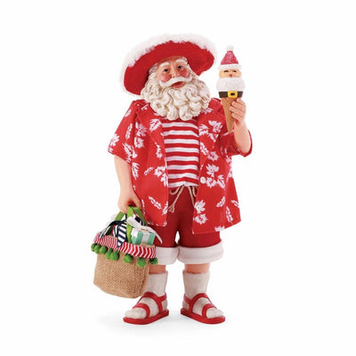 Possible Dreams Clothtique Santa's Ice Cream Santa Figurine