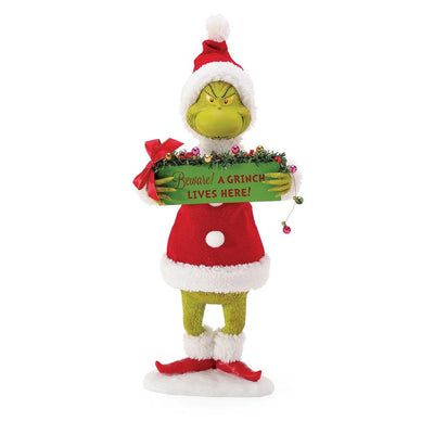 Possible Dreams Clothtique Beware! Grinch Figurine