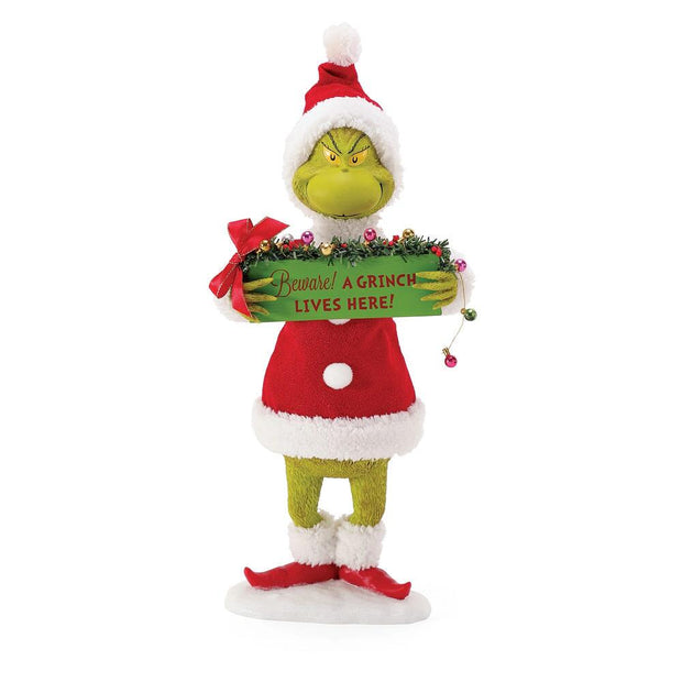 Possible Dreams Clothtique Beware! Grinch Figurine