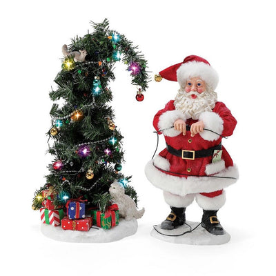 Possible Dreams Clothtique Squirrel! Santa Figurine