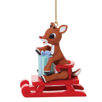 Rudolph The Red-Nosed Reindeer Red Sled Ornament
