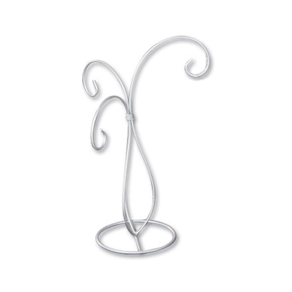 Silver Painted 3 Arm Ornament Stand