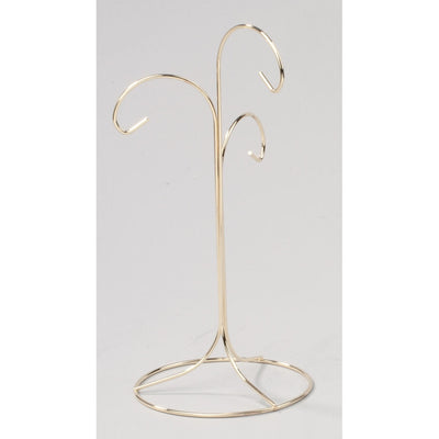 Brass Plated 3 Arm Ornament Display Stand