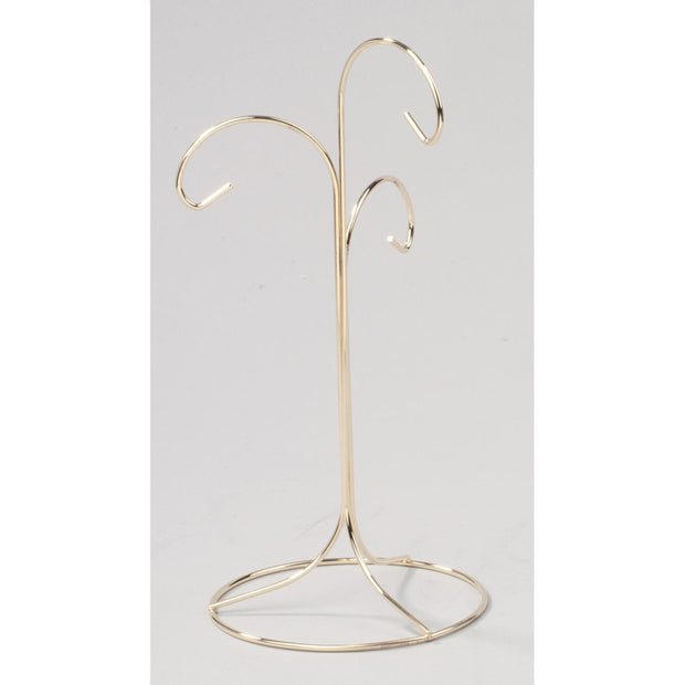Brass Plated 3 Arm Ornament Display Stand