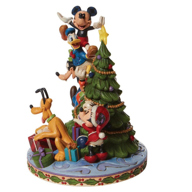 Jim Shore Disney Traditions Fab 5 Decorating Tree Figurine