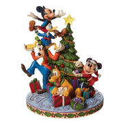 Jim Shore Disney Traditions Fab 5 Decorating Tree Figurine