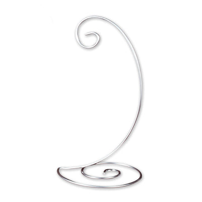 Silver Spiral Ornament Display Stand - Small